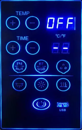 Infrarotsauna - Cleveland mit Temperatur- und Timer-Einstellungen