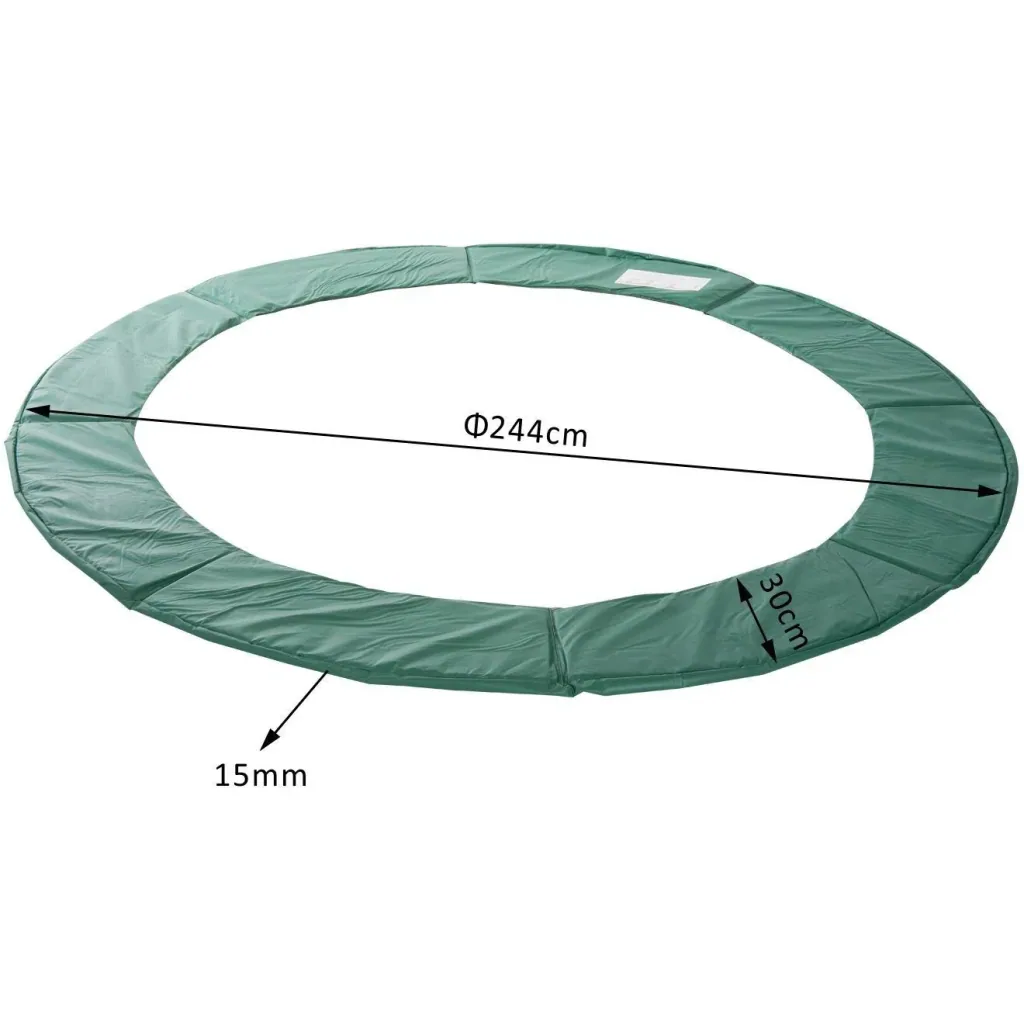 Randabdeckung für Trampolin Zubehör 244 cm witterungsbeständig PVC PE Grün