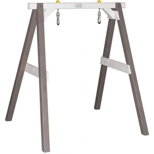 Babyschaukel Grau / weiß mit Sitz