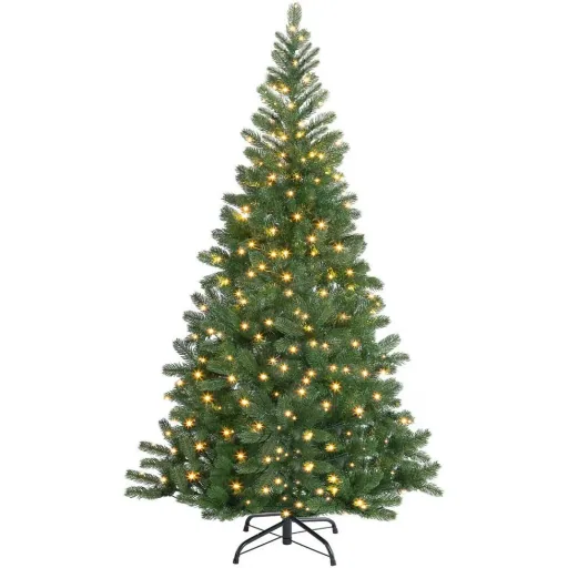 Weihnachtsbaum - 140cm inkl. Weihnachtsbaumbeleuchtung MIT Perel Smart Home Wifi Plug für den Innenbereich