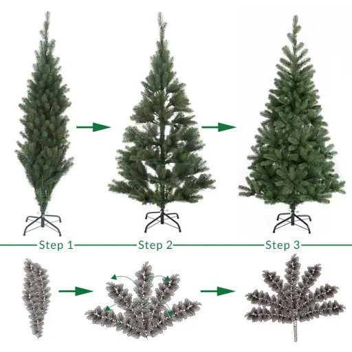 Weihnachtsbaum - 140cm inkl. Weihnachtsbaumbeleuchtung MIT Perel Smart Home Wifi Plug für den Innenbereich