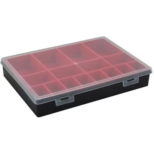 TAYG Sortierkasten - 330 x 247 x 54 mm - mit 16 herausnehmbaren Fächern