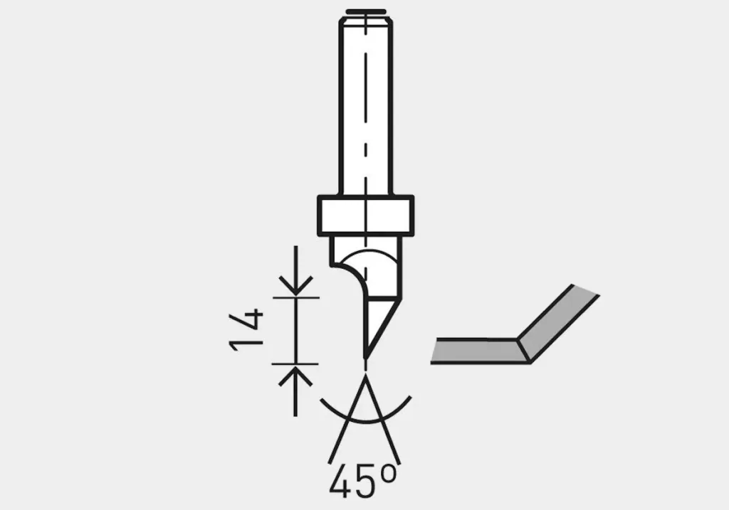 Gipskartonfräser HW D32 / 90 Grad