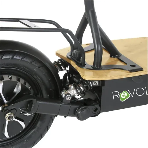 E-Roller "Revoluzzer" Safety 45 km/h inklusive Blinkanlage und Gepäck-Case schwarz