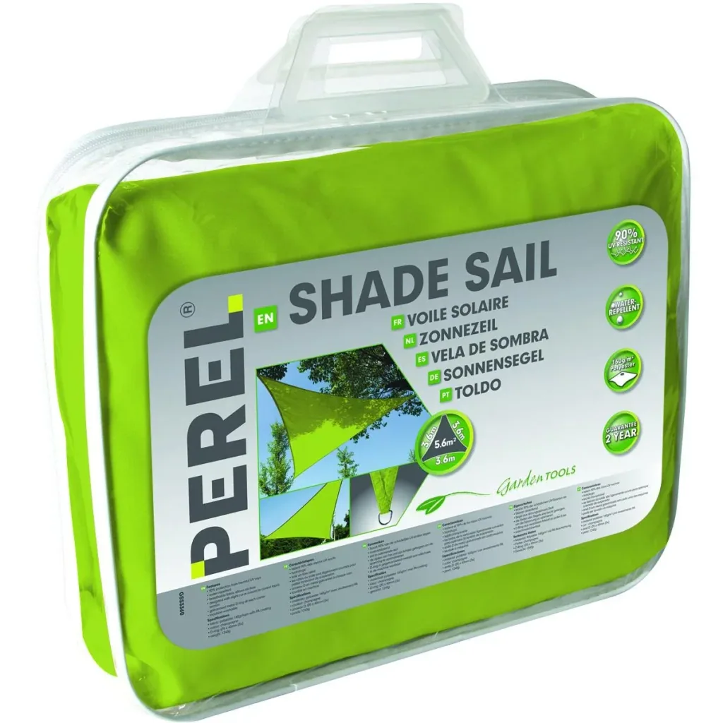 sonnensegel - dreieckig - 5 x 5 m x 5 m - lime grün