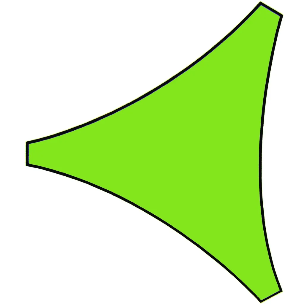 sonnensegel - dreieckig - 5 x 5 m x 5 m - lime grün