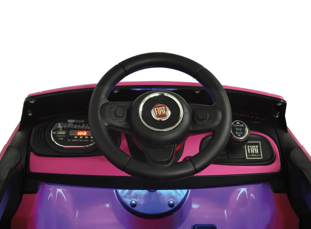 Ride-on Fiat 500 für Kinder, 12 Volt, Pink