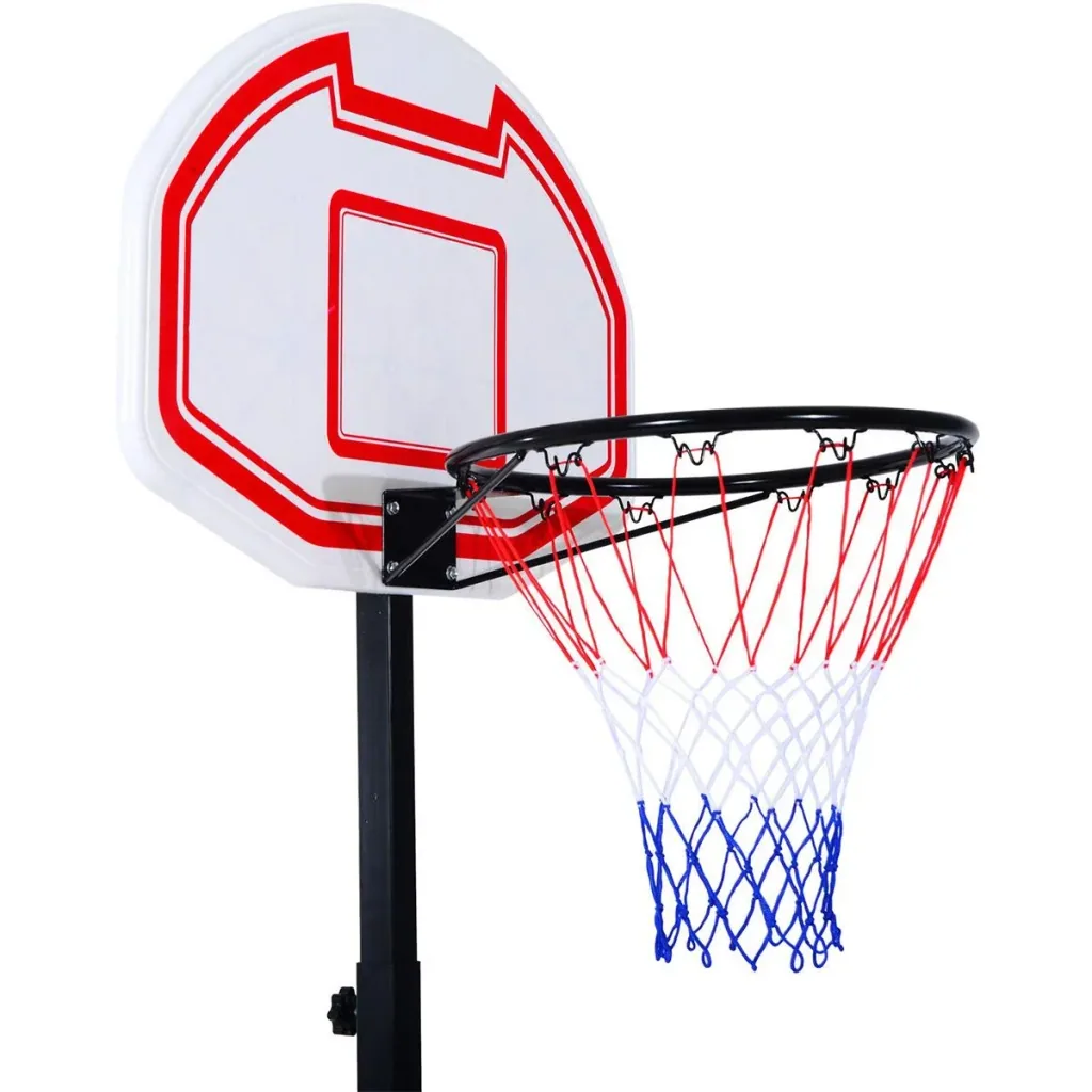 Kinder Basketballkorb mit Ständer schwarz/weiß/rot