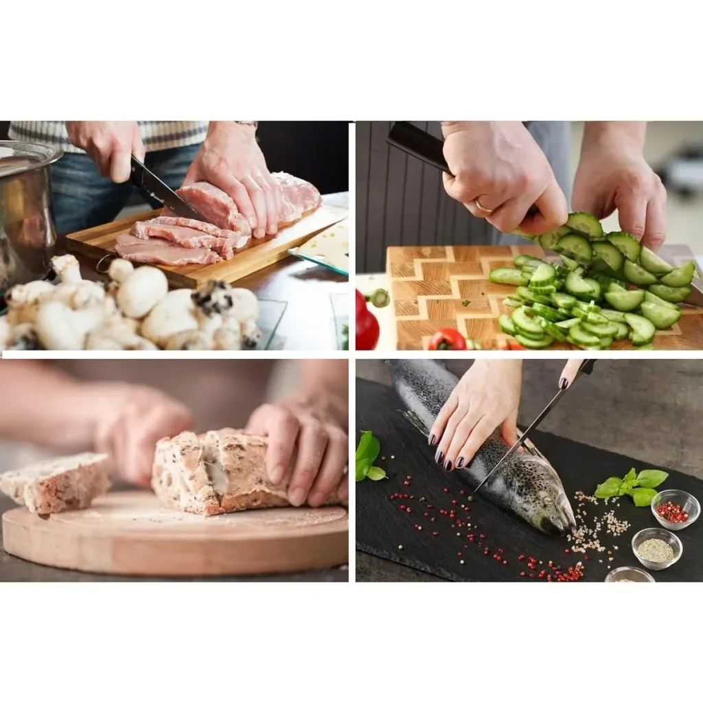 Cheffinger 8-teiliges Messerset mit Standard - silber/grau