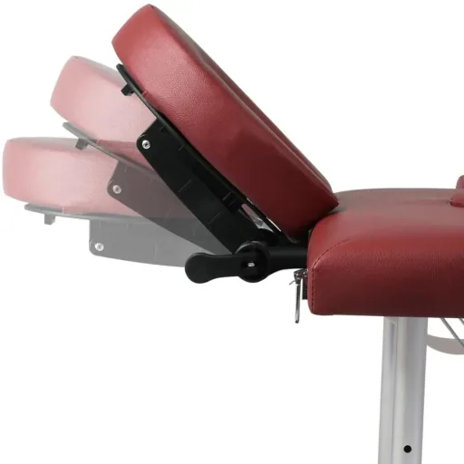Zusammenklappbare Massageliege mit Aluminiumrahmen (vierteilig / rot)