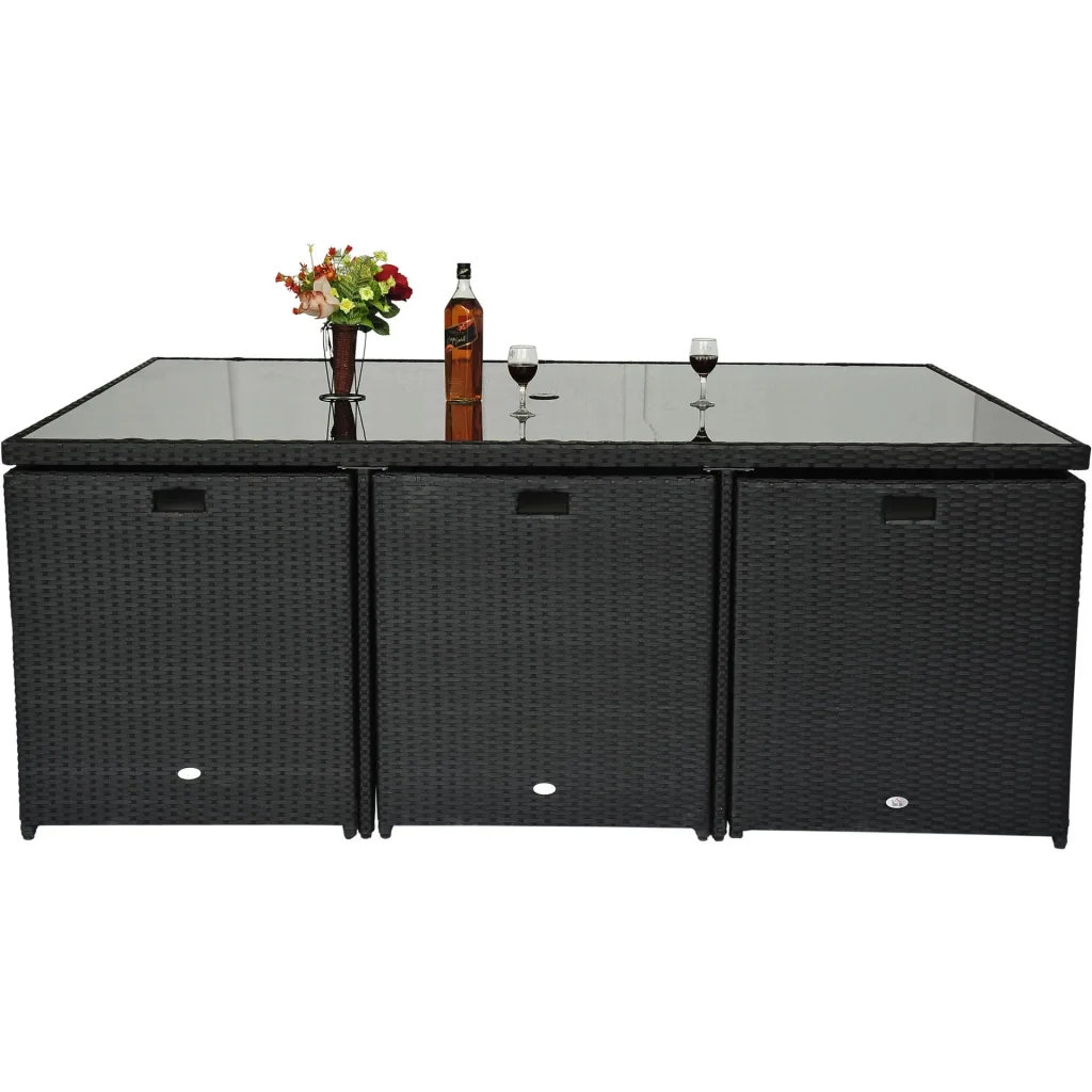 Polyrattan Gartenmöbel als 27 teiliges Set