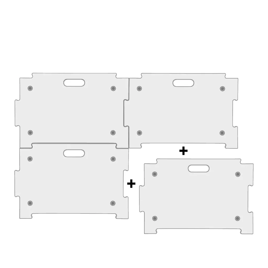 Transporthilfe MM 1383, 59 x 39 x 11 cm, harte Rollen Ø 75 mm, Rollenlager, Platte Maxigrip FSC®, Tragkraft 250 kg