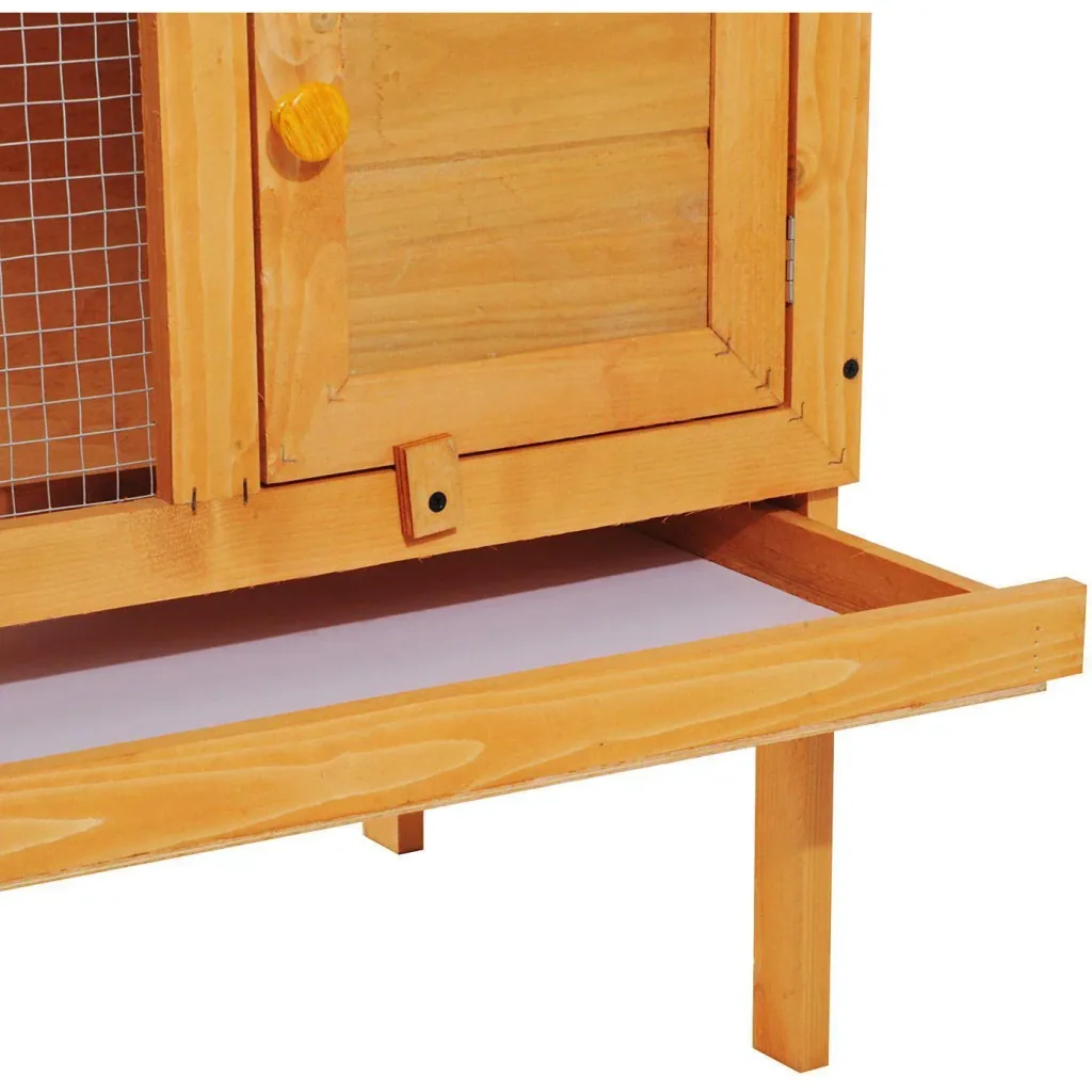 Hasenstall Kaninchenstall Holz 90x45x65cm