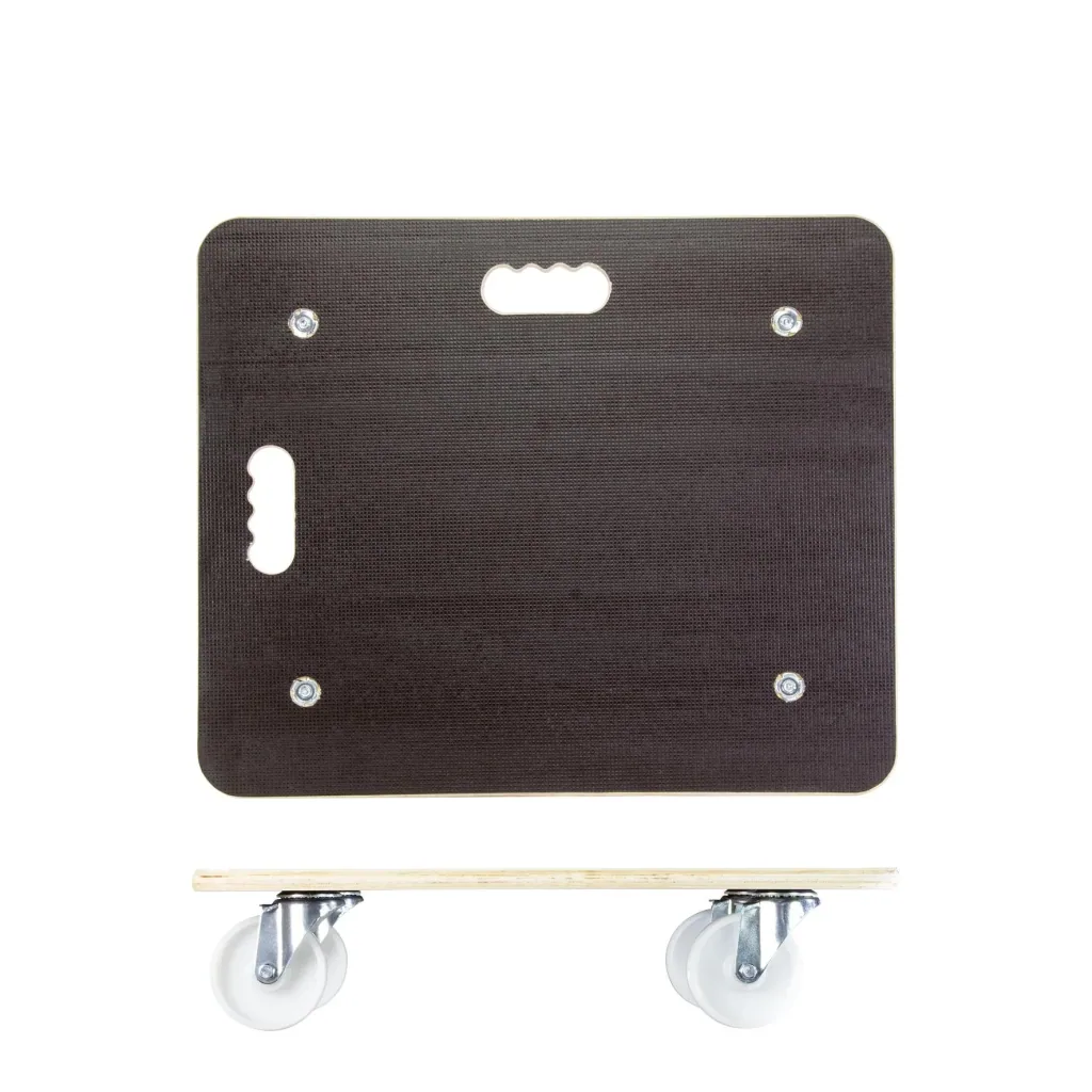 Transporthilfe MM 1113, 59 x 49 x 13,5 cm, harte Rollen Ø 100 mm, Rollenlager, Platte Maxigrip FSC®, Tragkraft 400 kg