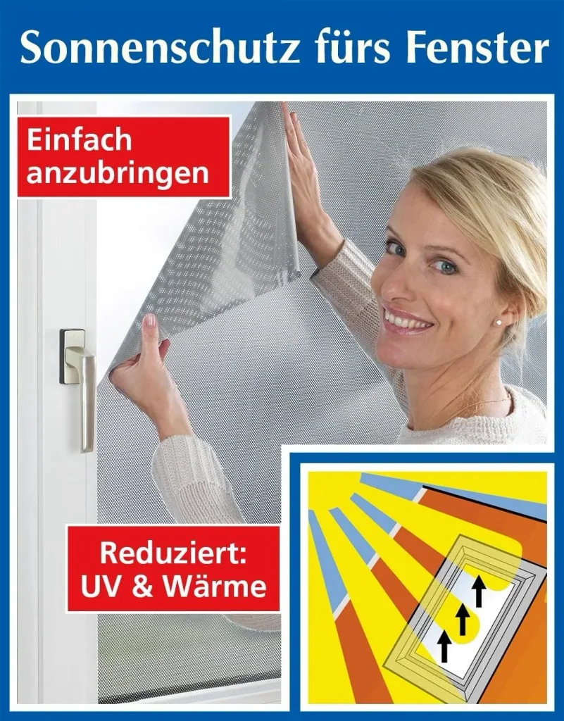 Sonnenschutzfolie perforiert, Schwarz, 56 x 200 cm