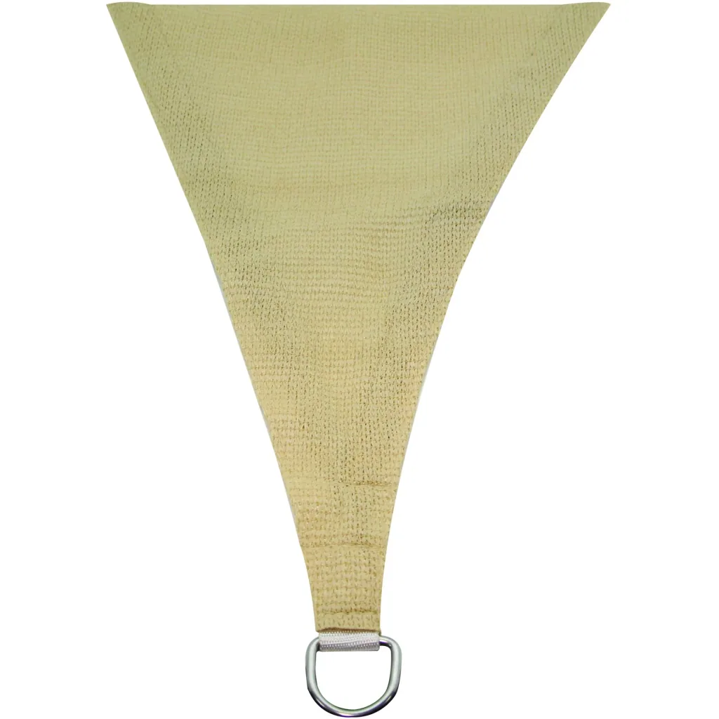 wasserdurchlässiges sonnensegel - dreieckig - 5 x 5 x 5 m - champagne