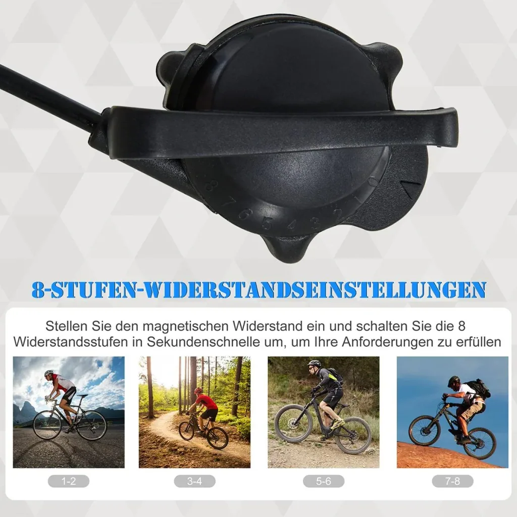 Fahrradtrainer mit Magnetbremse blau/silber