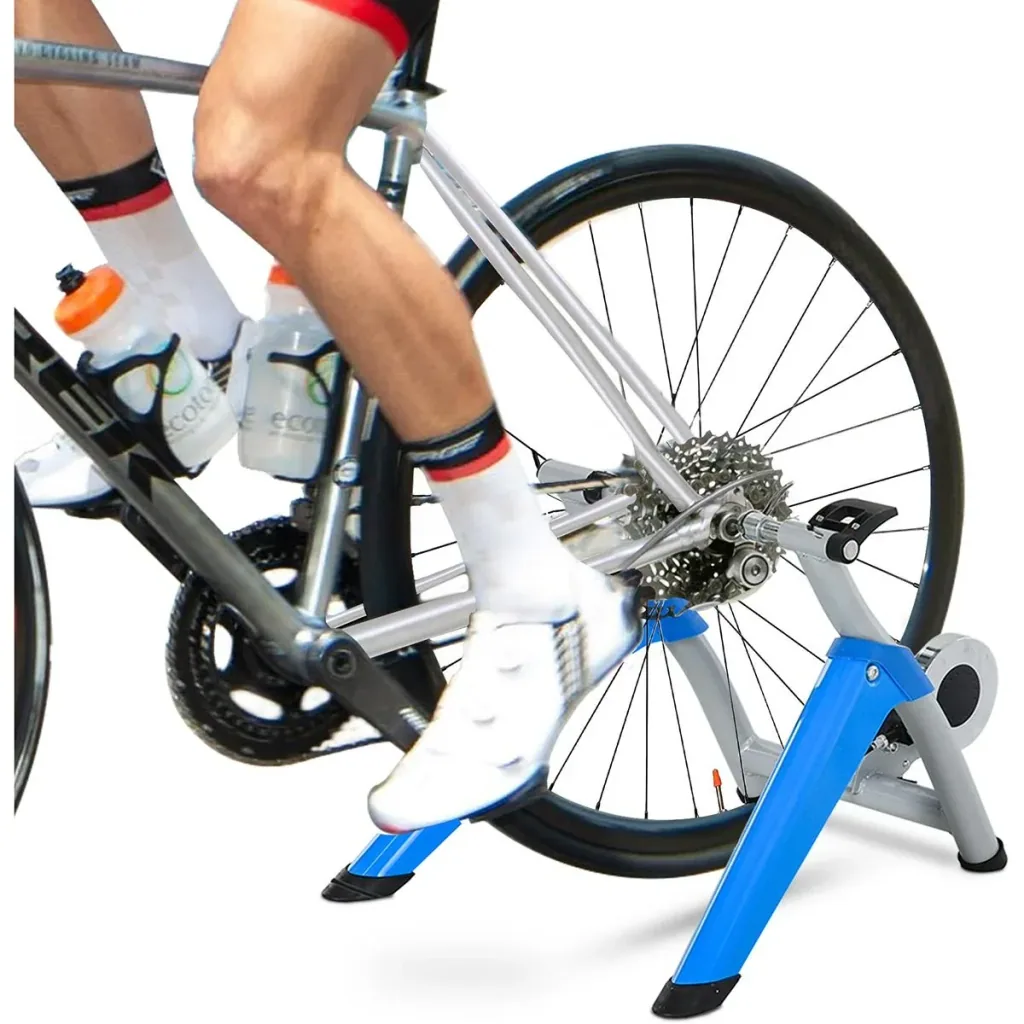 Fahrradtrainer mit Magnetbremse blau/silber
