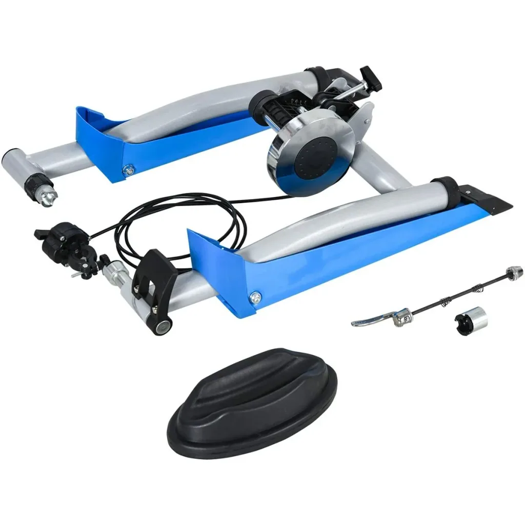 Fahrradtrainer mit Magnetbremse blau/silber