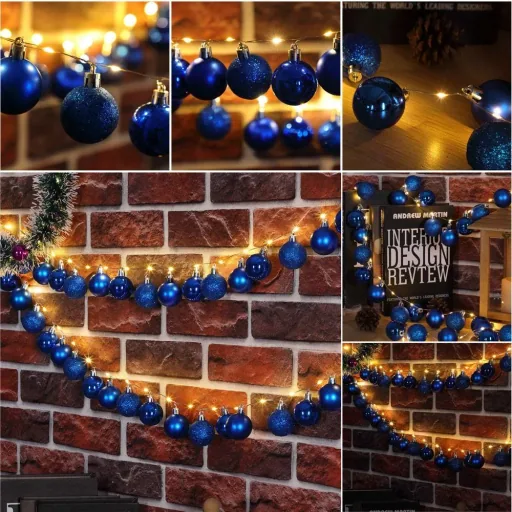 Weihnachtsbeleuchtung Kugeln 40-LED - Blau - 2m