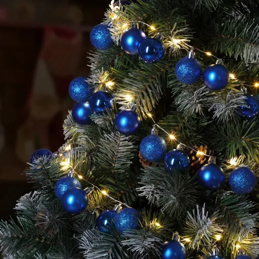 Weihnachtsbeleuchtung Kugeln 40-LED - Blau - 2m