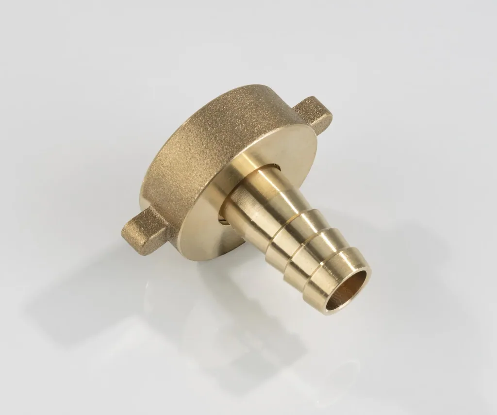 Schlauchverschraubung aus Messing, 1/2" Tülle mit 1" Innengewinde