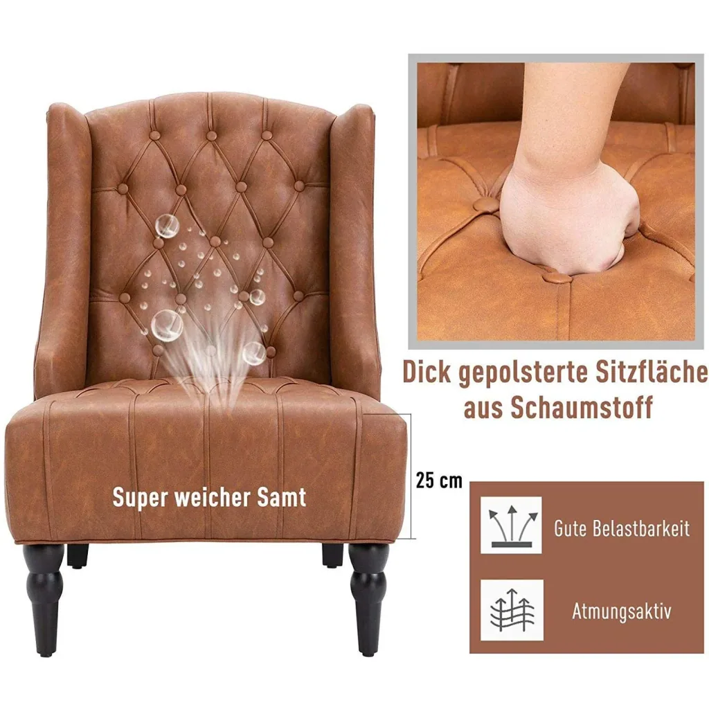 Ohrensessel mit Tufting