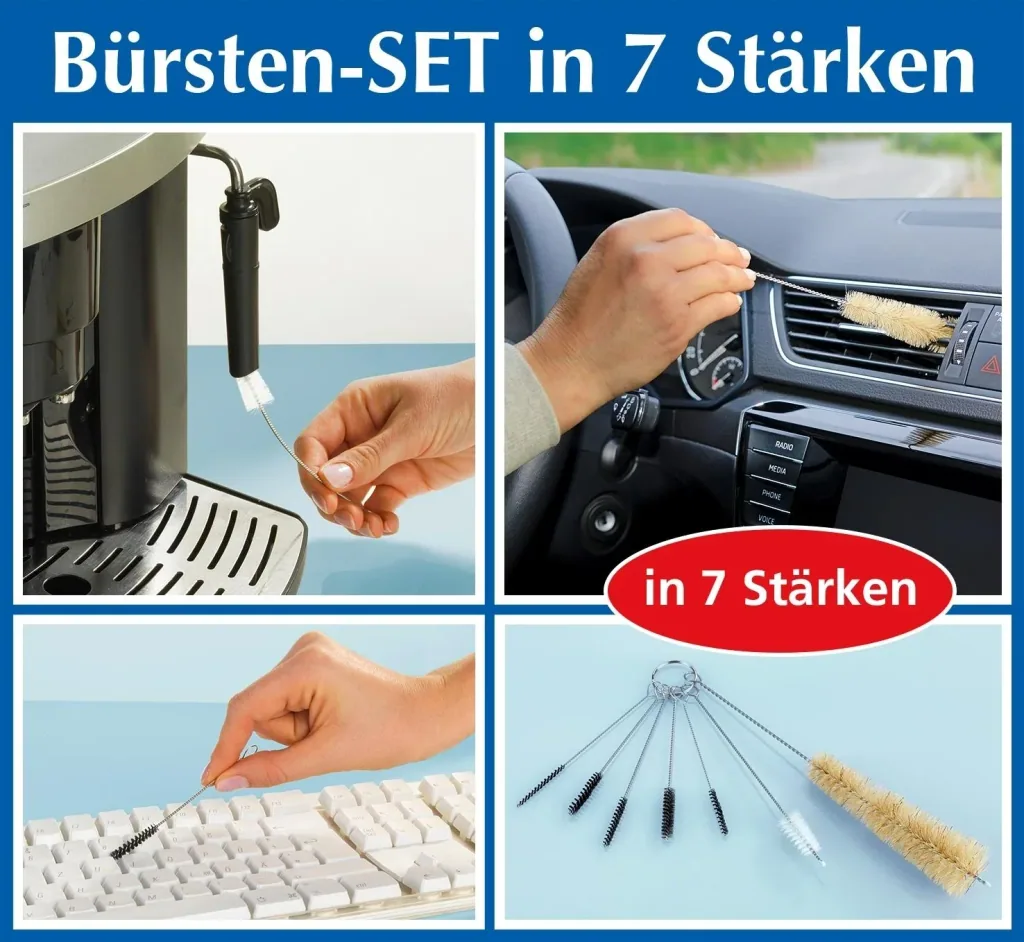 Reinigungs-Bürsten-Set, 7-teilig
