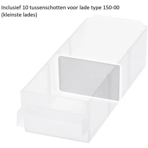 Schubladenblock mit 44 Schubladen - 51x30,6x15cm MIT losem Einsatz A8-1 - Kunststoff