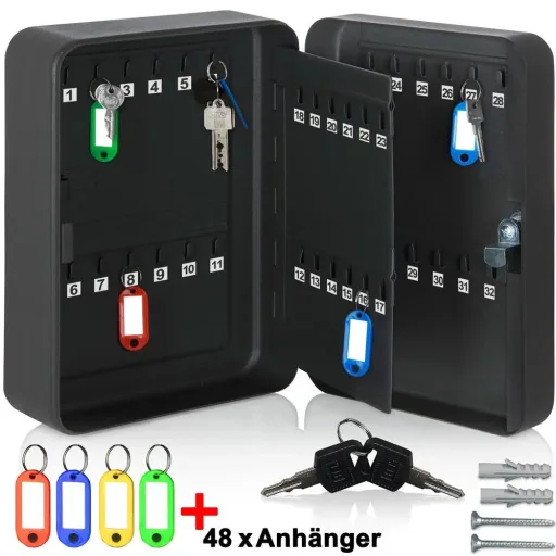 Schlüsselschrank aus Stahl mit 48 Haken +