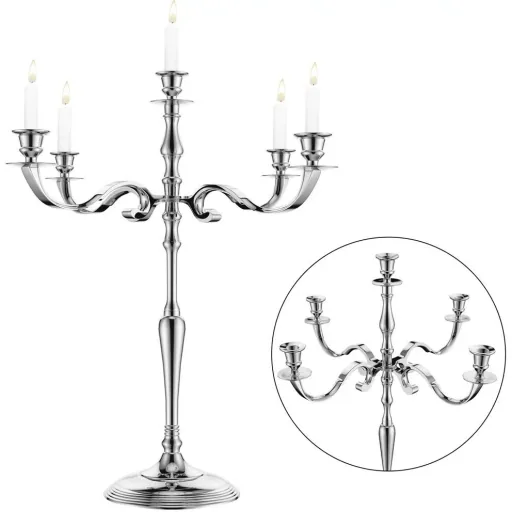 Kerzenleuchter 80cm silber