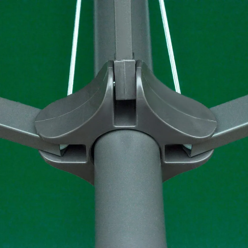 Doppel-Sonnenschirm mit Handkurbel dunkelgrün