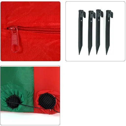 Weihnachtsmann in aufblasbarem Geschenk