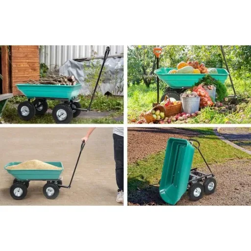 NL Gartenwagen mit Kippfunktion - 55L - Behälter: 87 x 47 x 20 cm