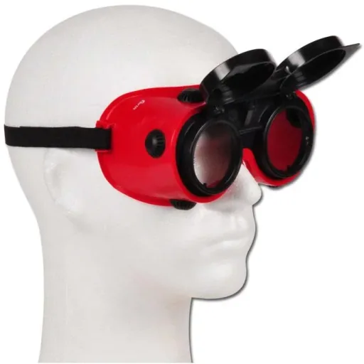 Zusammenklappbare Schweißerbrille mit elastischem Band