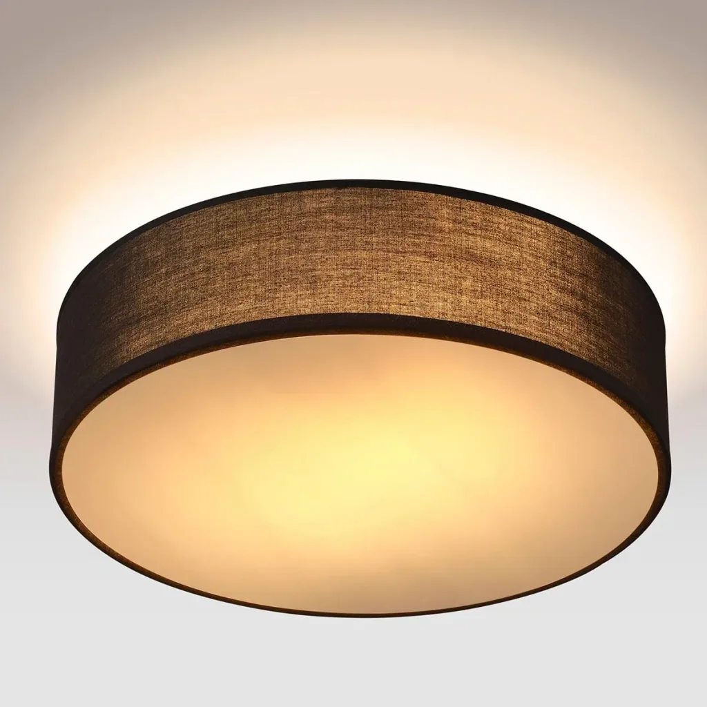 Deckenleuchte schwarzer Stoff - Ø38cm