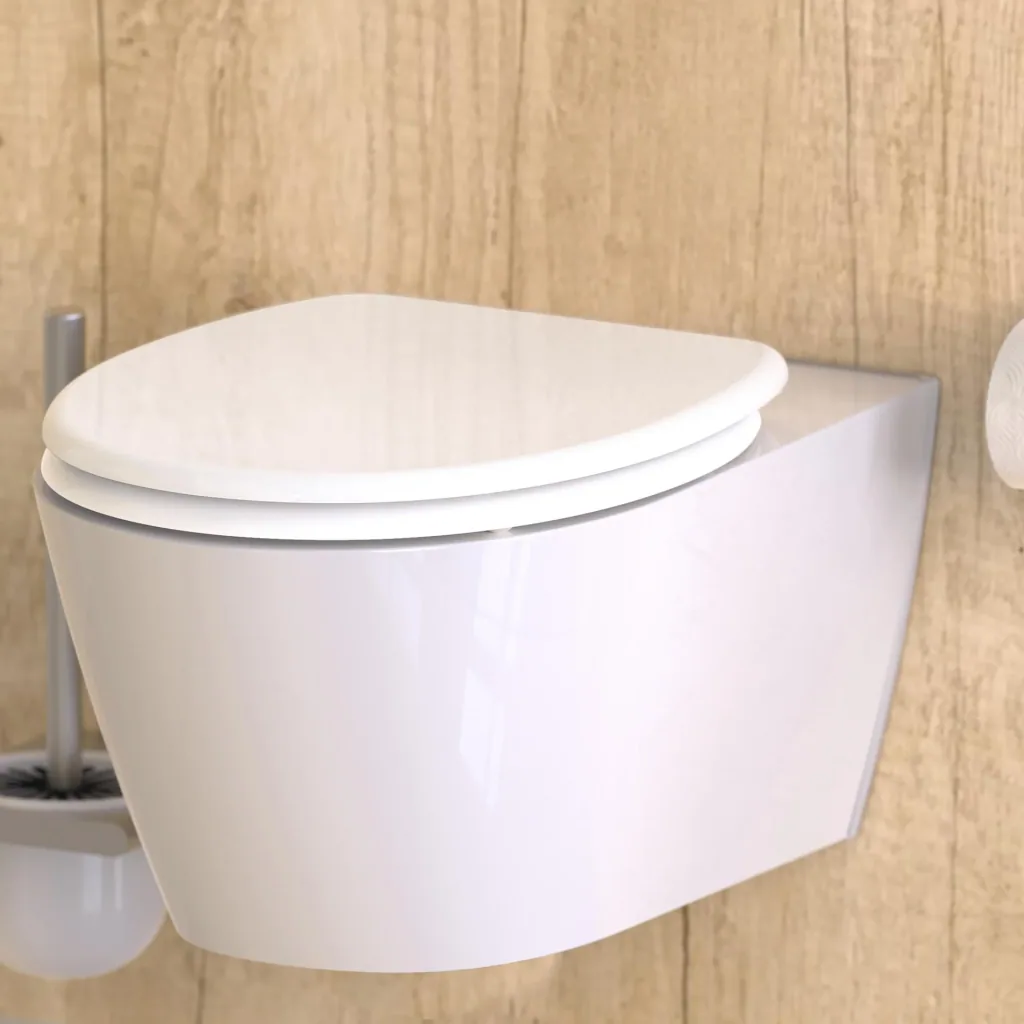 Duroplast WC-Sitz WHITE, mit Absenkautomatik und Schnellverschluss
