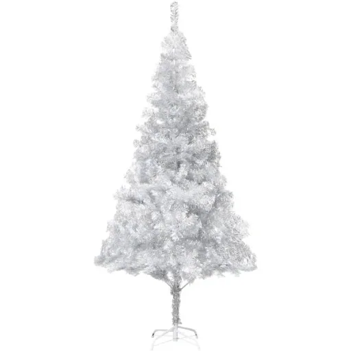 Weihnachtsbaum mit Ständer 210 cm PET silberfarben