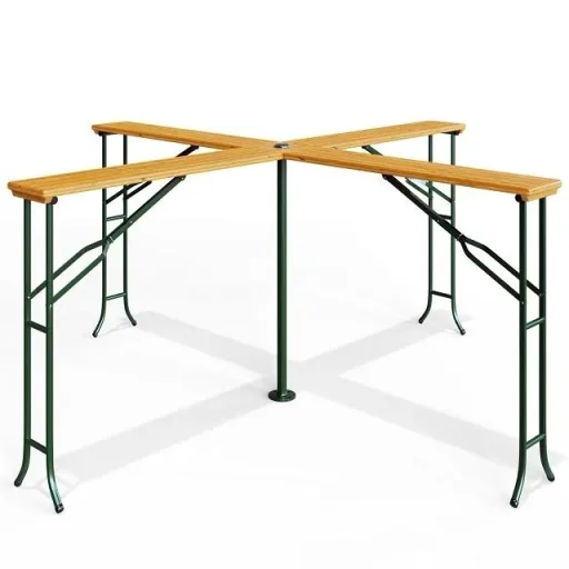 Stehtisch Quattro 241x241x104cm mit Sonnenschirmhalterung