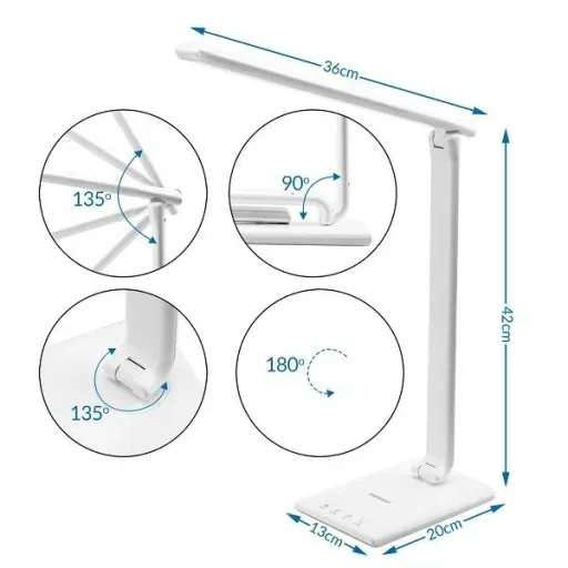 LED-Tischleuchte Cataleya weiß 42cm