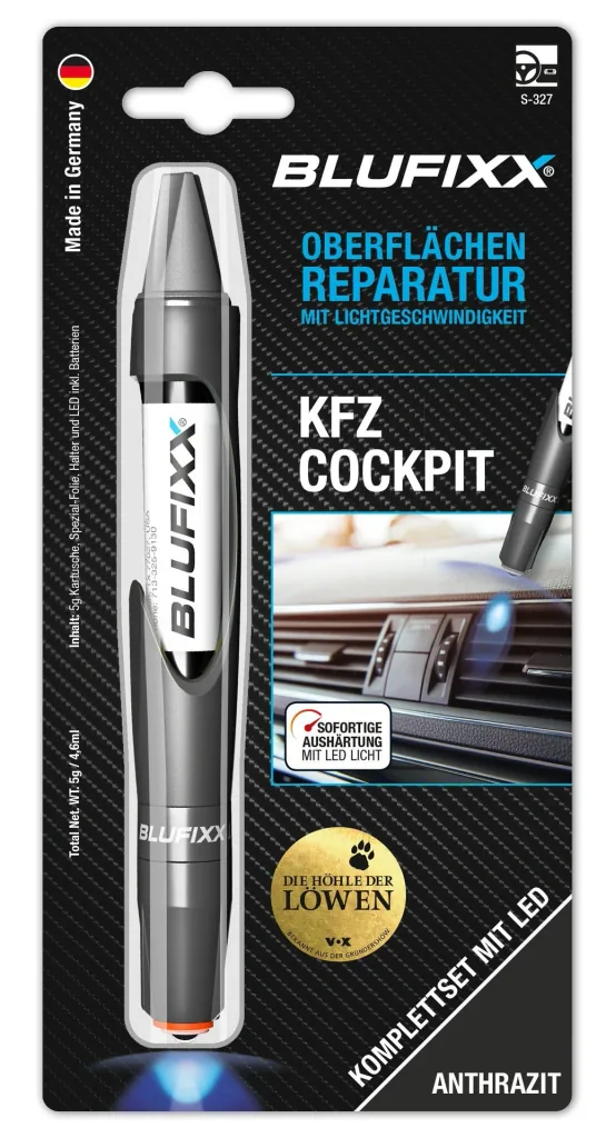 Cockpit-Reparaturstift 5 g - inklusive blauem LED-Licht - anthrazit