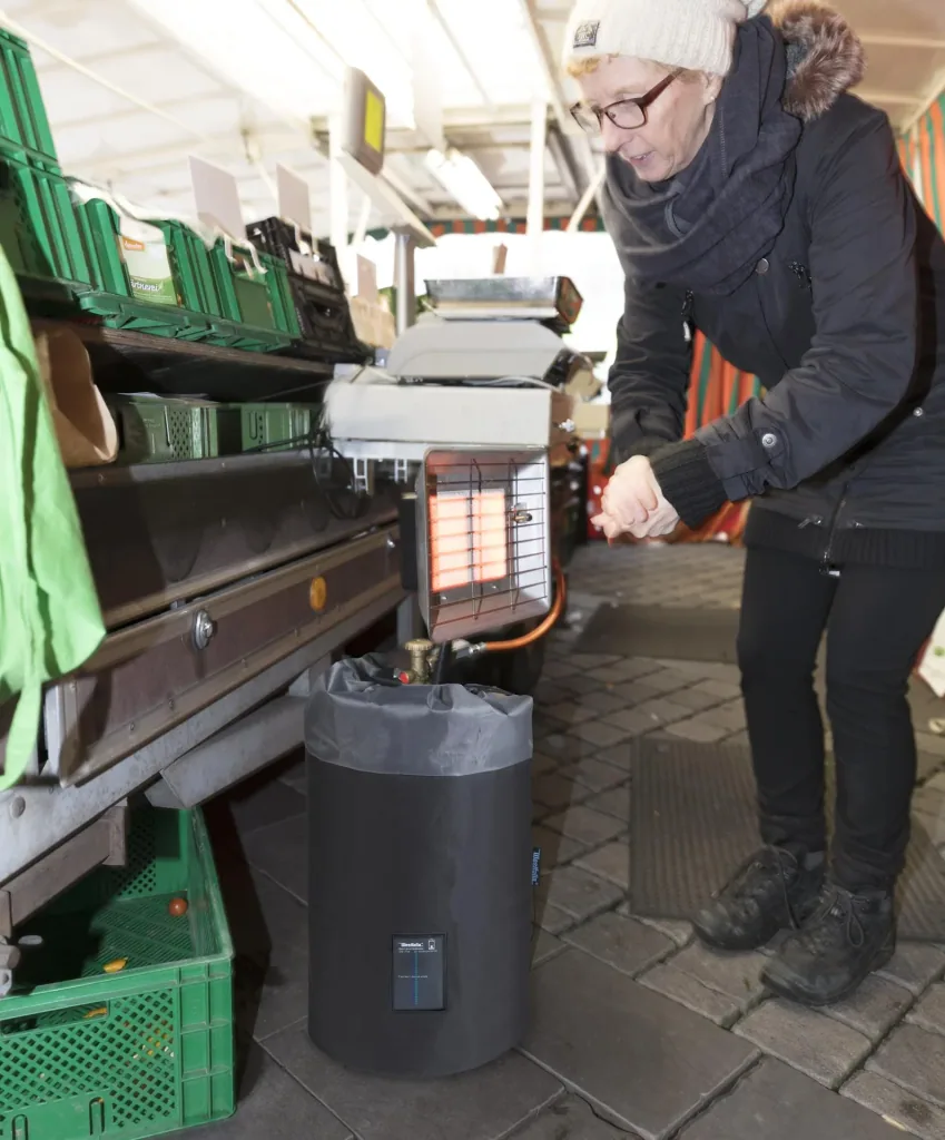 Gasflaschen-Abdeckung mit Gasstandsanzeige