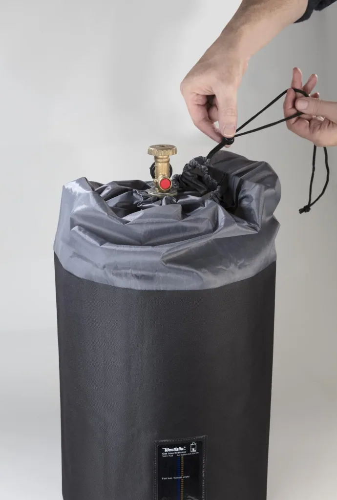 Gasflaschen-Abdeckung mit Gasstandsanzeige