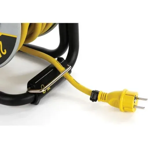 Professionelle Kabeltrommel mit Verdrehschutz - Neopren - 25 M - 3G2.5 - 4 Steckdosen