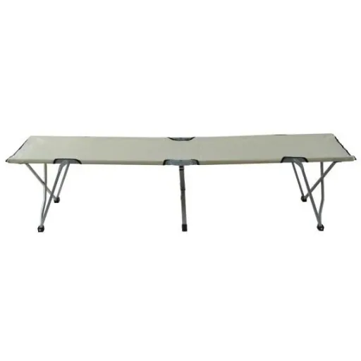Feldbett Campingbett Liege Klappbett mit Tasche Beige