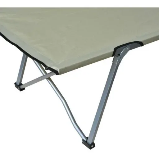 Feldbett Campingbett Liege Klappbett mit Tasche Beige