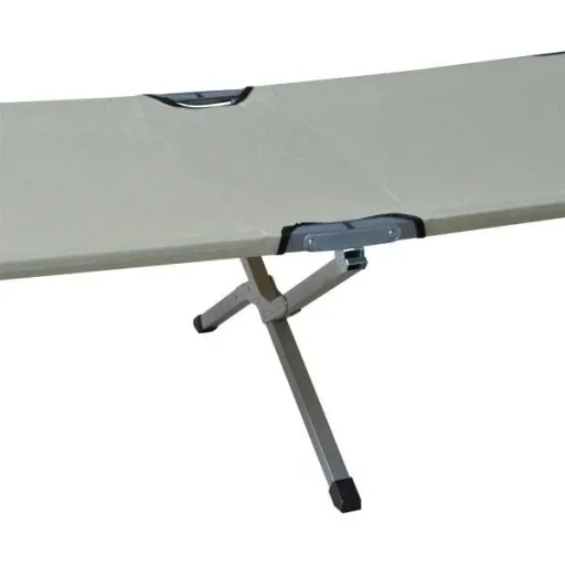 Feldbett Campingbett Liege Klappbett mit Tasche Beige