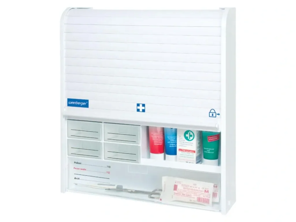 Medizinschrank mit Jalousie