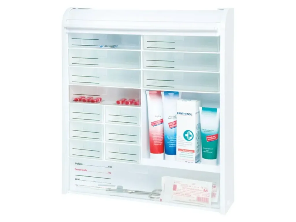 Medizinschrank mit Jalousie