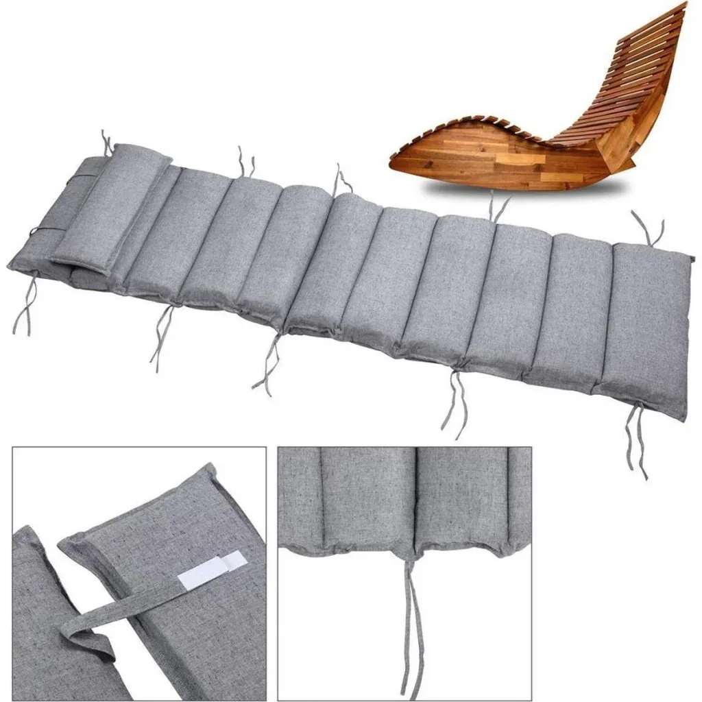 Kissen Sonnenliege - Grau gesprenkelt - 177x58x7